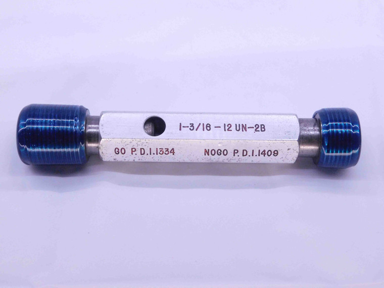 1 3/16 12 UN 2B THREAD PLUG GAGE 1.1875 GO NO GO P.D.'S = 1.1334 & 1.1409 CHECK - JE0205MSRL