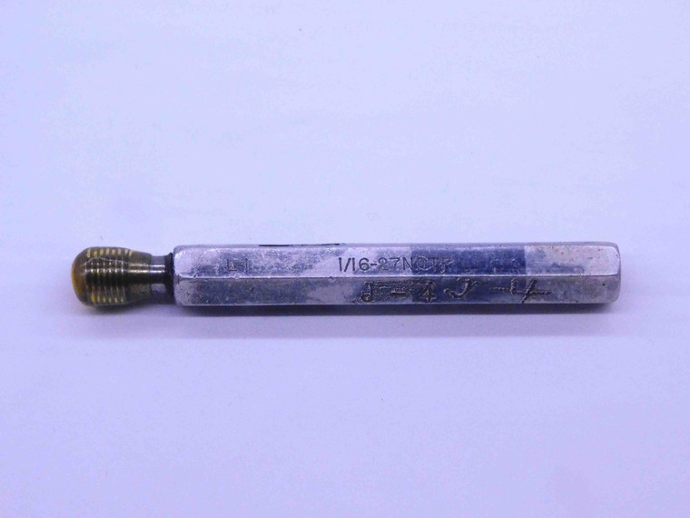 1/16 27 NPTF L1 PIPE THREAD PLUG GAGE .0625 N.P.T.F. DRYSEAL TAPER INSPECTION - JF1490GR