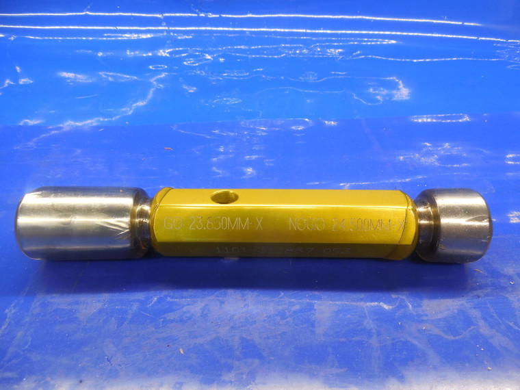 23.850 & 24.500 MM CL X SMOOTH PIN PLUG GAGE GO NO GO 24.5 24.0 0.9375 +.027