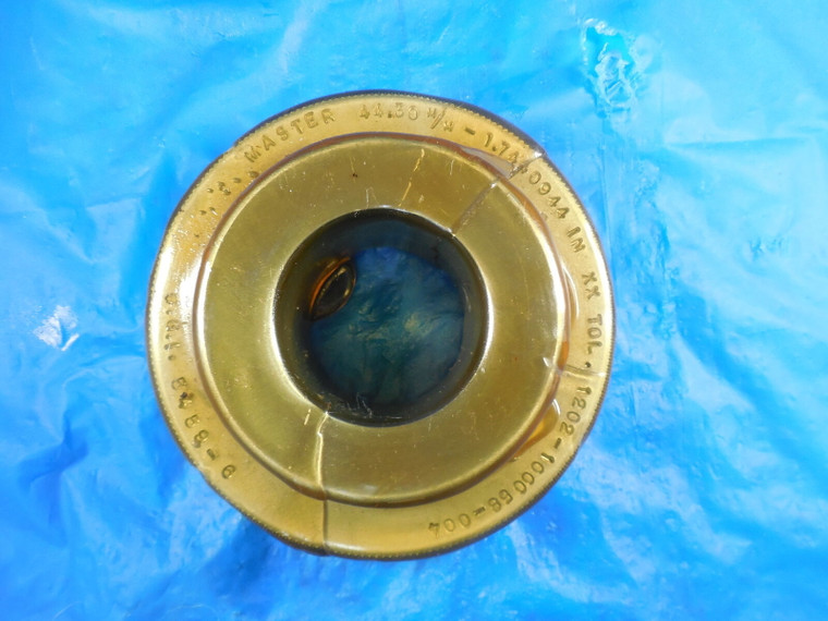 44.30 MM CLASS XX MASTER PLAIN BORE RING GAGE 44 OVERSIZE 1.750 -.006 44.0 44.5
