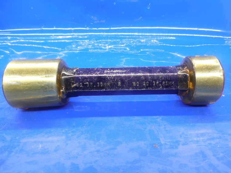 36.35 & 36.65 MM CLASS X SMOOTH PIN PLUG GAGE GO NO GO 36.0 36.5 1.4375 +.0055