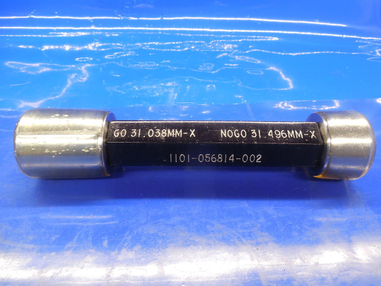 31.038 & 31.496 CLASS X SMOOTH PIN PLUG GAGE GO NO GO 31 31.0 31.5 1.250 -.01