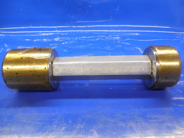 47.371 & 47.879 MM CLASS X SMOOTH PIN PLUG GAGE GO NO GO 47.5 48.0 1.875 +0.01