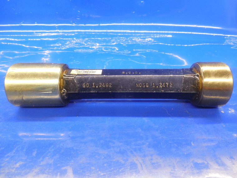 1.2462 & 1.2472 CLASS X SMOOTH PIN PLUG GAGE GO NO GO 1.25 1.250 UNDERSIZE 1 1/4