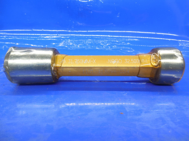 31.750 & 32.500 MM CLASS X SMOOTH PIN PLUG GAGE GO NO GO 32.0 32.50 1.250 +.03