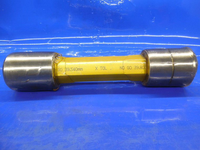 39.540 & 39.800 MM CLASS X SMOOTH PIN PLUG GAGE GO NO GO 39.5 40.0 1.5625 +.0045