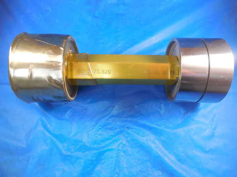 75.920 & 76.320 MM CLASS X SMOOTH PIN PLUG GAGE GO NO GO 76 76.0 3.000 + 0.005