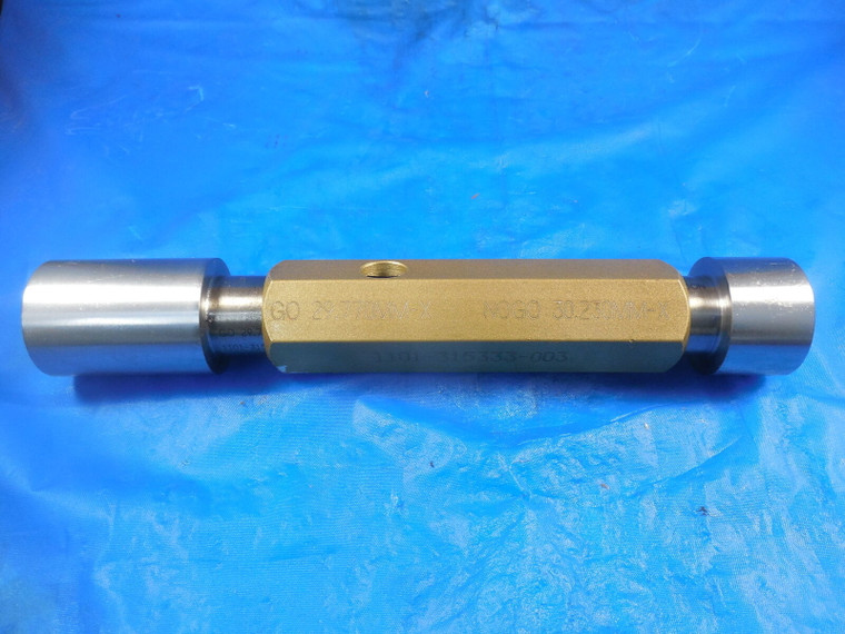 29.770 & 30.230 MM CLASS X SMOOTH PIN PLUG GAGE GO NO GO 30 30.0 1.1875 +.0027