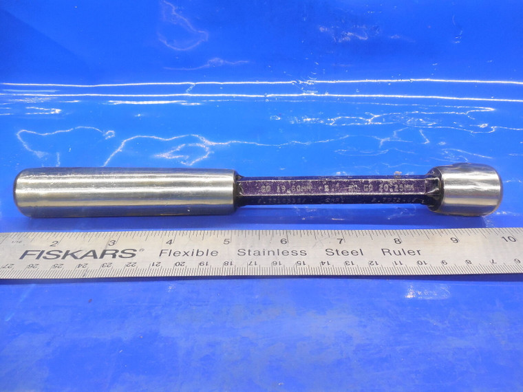 19.60 & 20.25 MM CLASS X SMOOTH PIN PLUG GAGE GO NO GO 19.50 20 20.0 .750 +.0472