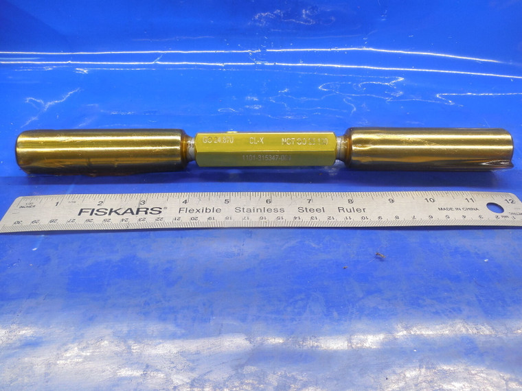 24.870 & 25.130 MM CLASS X SMOOTH PIN PLUG GAGE GO NO GO 25 MM 25.0 1.000 -.0106