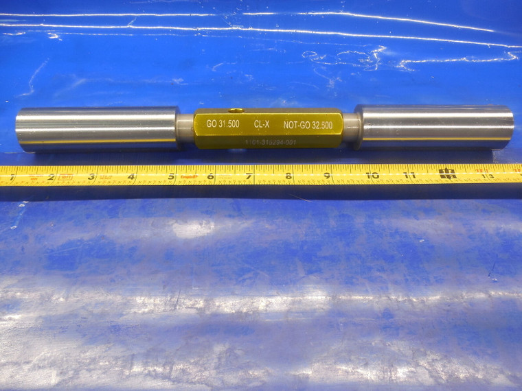31.50 & 32.50 CLASS X SMOOTH PIN PLUG GAGE GO NO GO 31.50 MM 32.50 1.250 +.0295