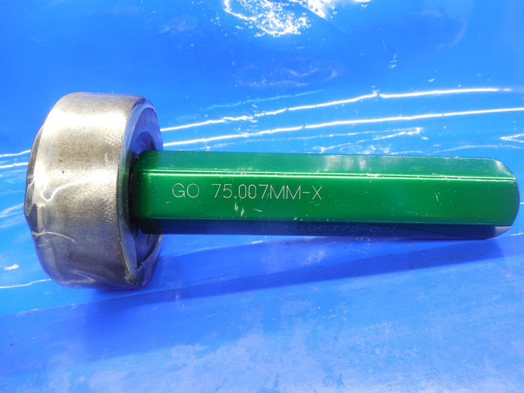 75.007 CLASS X SMOOTH PIN PLUG GAGE GO ONLY 75 75.0 MM 2.9375 +.0155 INSPECTION
