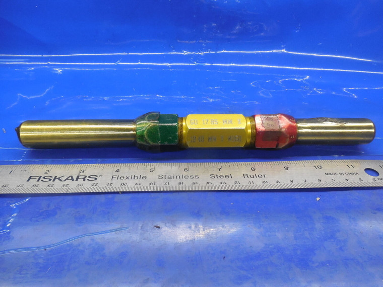 17.85 & 18.40 MM CLASS X SMOOTH PIN PLUG GAGE GO NO GO 18 18.0 MM .7500 -.0256