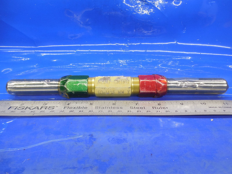 14.15 & 14.45 MM CLASS X SMOOTH PIN PLUG GAGE GO NO GO 14 14.0 MM .5625 +.0064