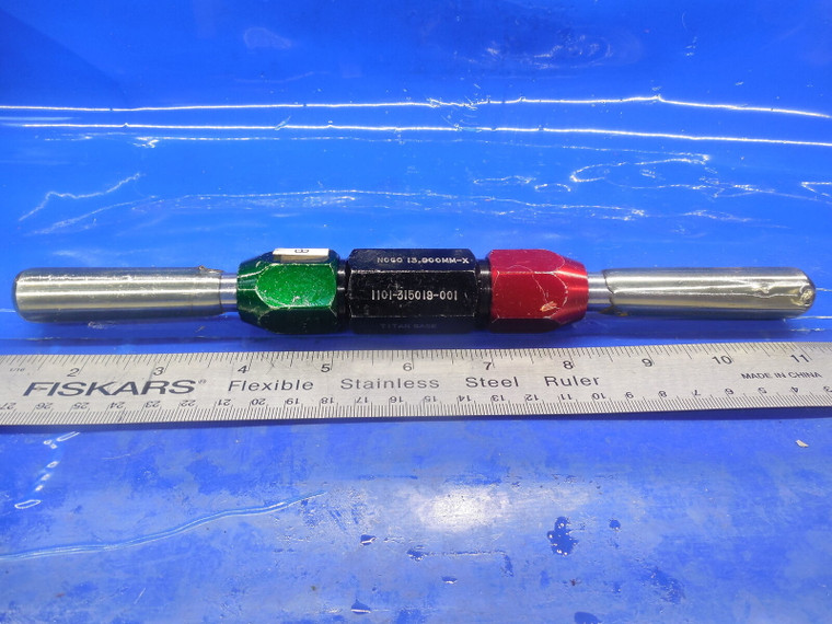 13.350 & 13.900 MM CLASS X SMOOTH PIN PLUG GAGE GO NO GO 14 14.0 MM .5000 +.0256