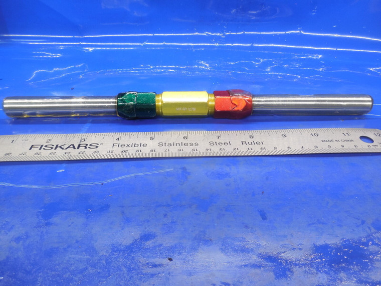 12.250 & 12.750 MM CLASS X SMOOTH PIN PLUG GAGE GO NO GO 12.5 13.0 MM .500 +.002