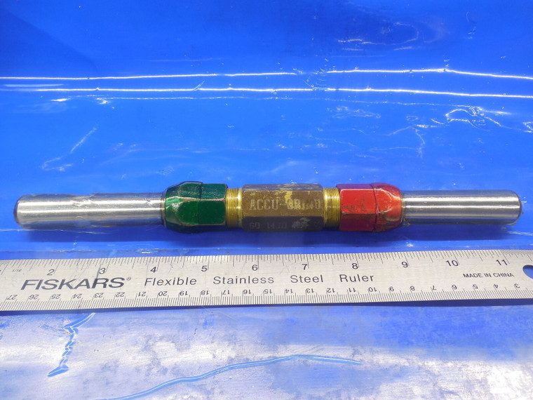 14.10 & 14.65 mm CLASS X SMOOTH PIN PLUG GAGE GO NO GO 14.0 15.0 MM .5625 +.0074