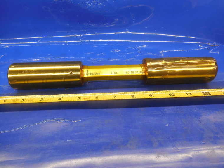 36.25 & 37.50 CLASS X SMOOTH PIN PLUG GAGE GO NO GO 37.0 37.50 MM 1.4375 +.0094