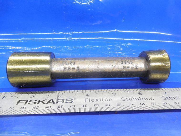 33.20 & 33.45 CLASS Z SMOOTH PIN PLUG GAGE GO NO GO 33.0 33.50 MM 1.3125 +.0045