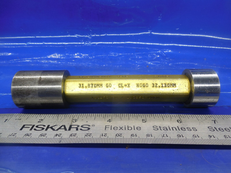 31.870 & 32.130 MM CLASS X SMOOTH PIN PLUG GAGE GO NO GO 32 32.0 MM 1.250 +.005