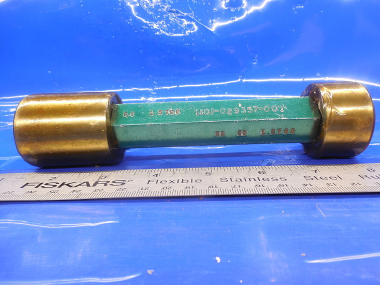 1.5700 & 1.5760 DIA CLASS X SMOOTH PIN PLUG GAGE GO NO GO 1.5625 OVERSIZE 1 9/16