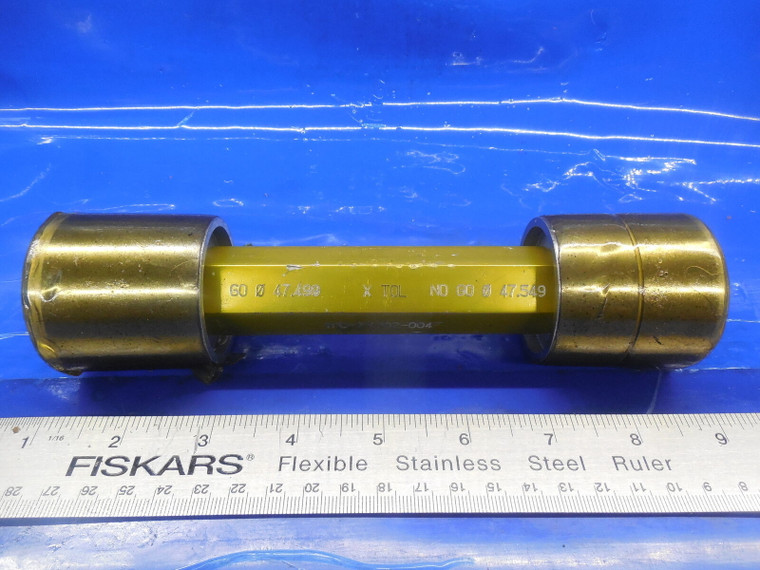 47.499 & 47.549 MM CLASS X PROGRESSIVE PIN PLUG GAGE GO NO GO 47.5 1.875 -.003
