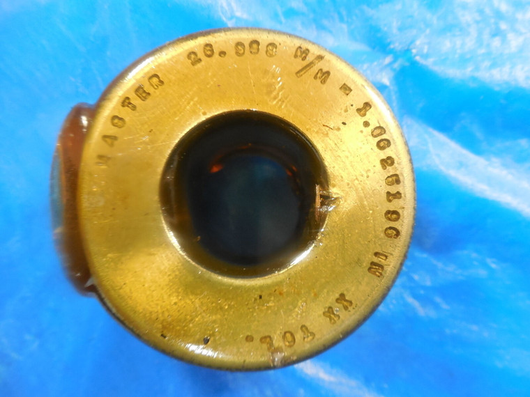 26.988 MM CLASS XX MASTER PLAIN BORE RING GAGE 27 27.0 UNDERSIZE 1.0625 ONSIZE
