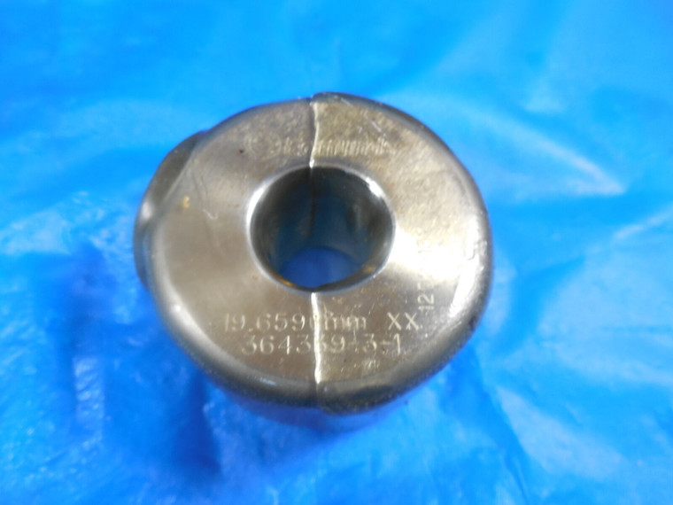 19.6596 MM CLASS XX MASTER PLAIN BORE RING GAGE 20 20.0 MM UNDERSIZE .7500 +.024