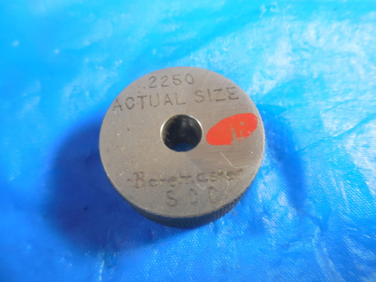 BOREMASTER S.C.C .2250 DIA MASTER PLAIN BORE RING GAGE .25 .2500 UNDERSIZE 1/4