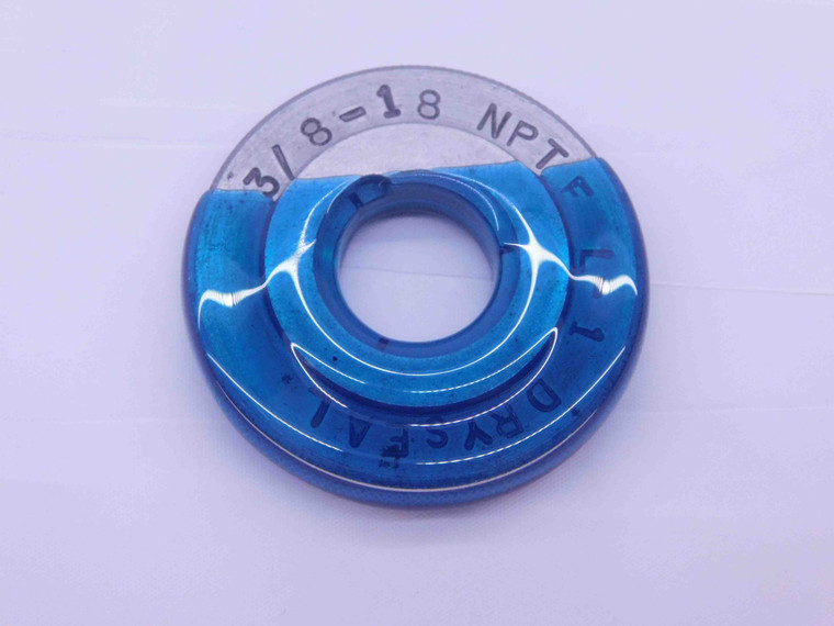 3/8 18 NPTF L1 PIPE THREAD RING GAGE .375 .3750 N.P.T.F. DRYSEAL TAPER CHECK - RL0525BURL