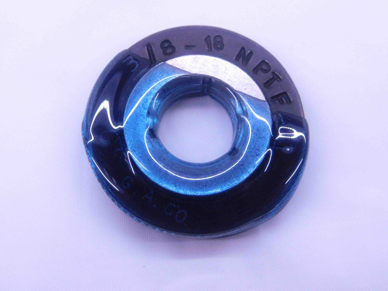3/8 18 NPTF L1 PIPE THREAD RING GAGE .375 .3750 N.P.T.F. DRYSEAL TAPER CHECK - RL0525BURL