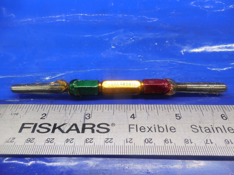 DELTRONIC 3.400 & 3.750 MM SMOOTH PIN PLUG GAGE GO NO GO 3.50 4.0 MM .1250 +.009