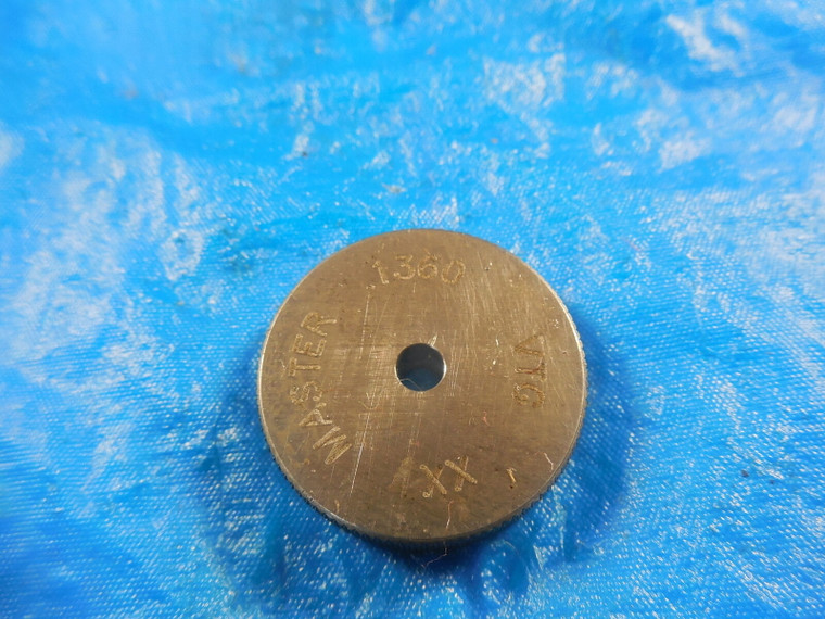 VTG .1360 DIA CLASS XX MASTER SMOOTH PLAIN BORE RING GAGE .1250 OVERSIZE 1/8