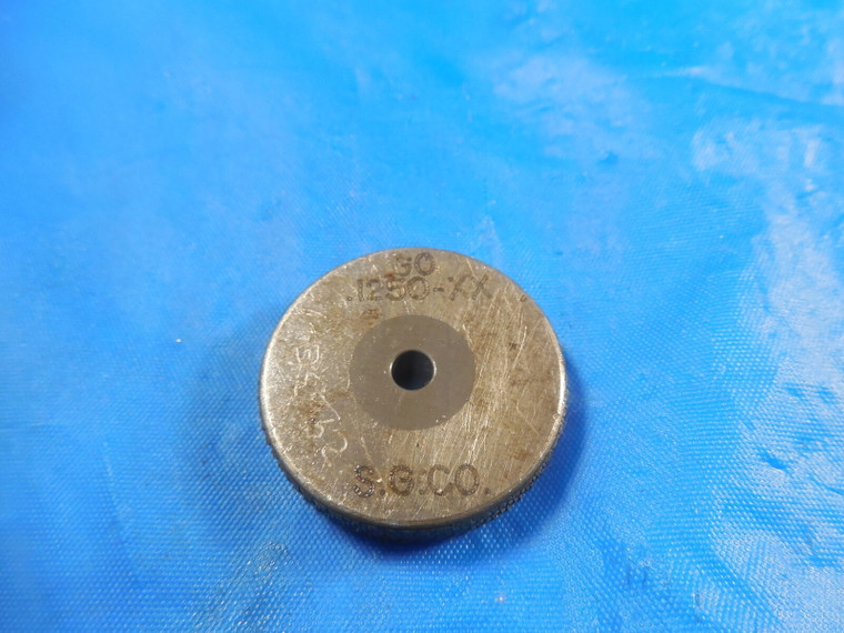 .1250 DIA CLASS XX CARBIDE SMOOTH PLAIN BORE RING GAGE GO ONLY .1250 ONSIZE 1/8