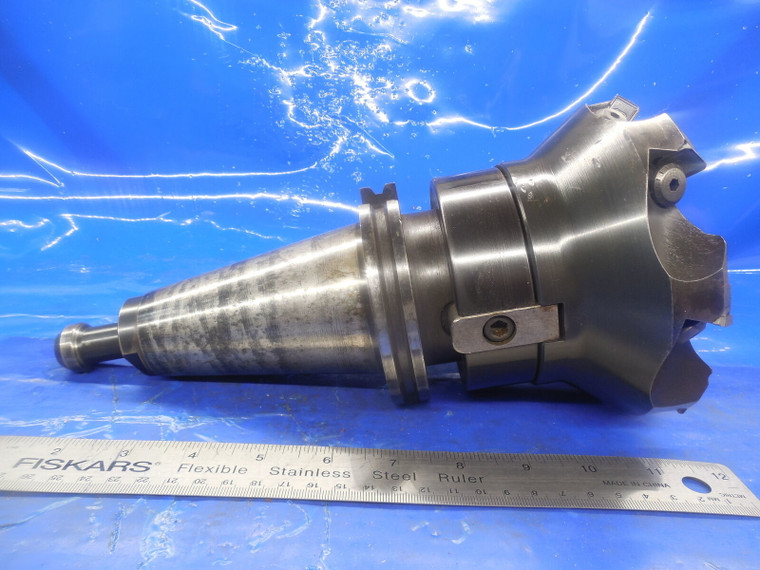 CAT50 5/8 KEY WIDTH FACEMILL TOOL HOLDER .625 W/ FACEMILL 6 1/2 DIA. 7 INSERTS