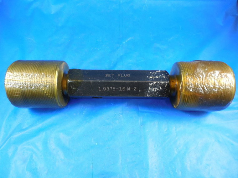 1 15/16 16 N 2 SET THREAD PLUG GAGE 1.9375 GO NO GO P.D.'S = 1.8969 & 1.8909 N-2