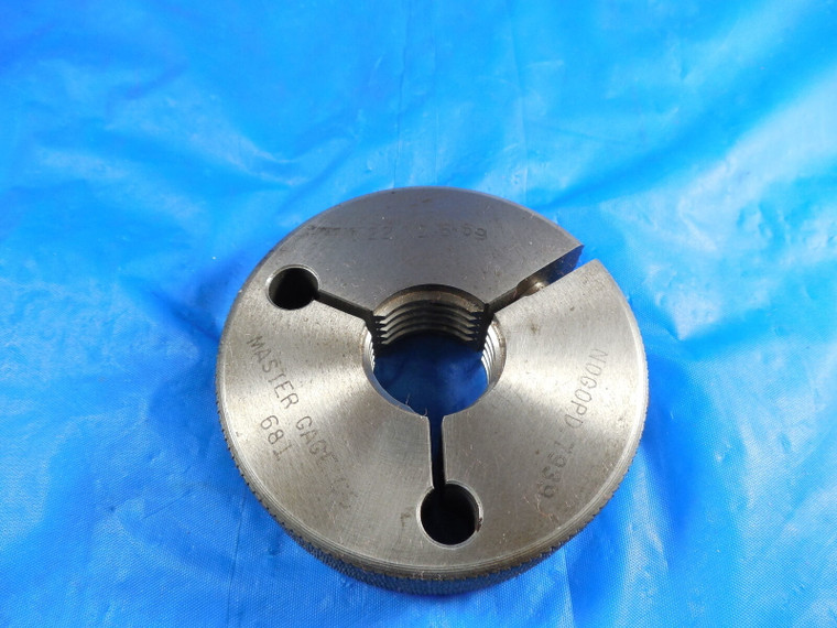 M22 X 2.5 6g METRIC THREAD RING GAGE 22.0 NO GO ONLY P.D. = .7939 QUALITY TOOL