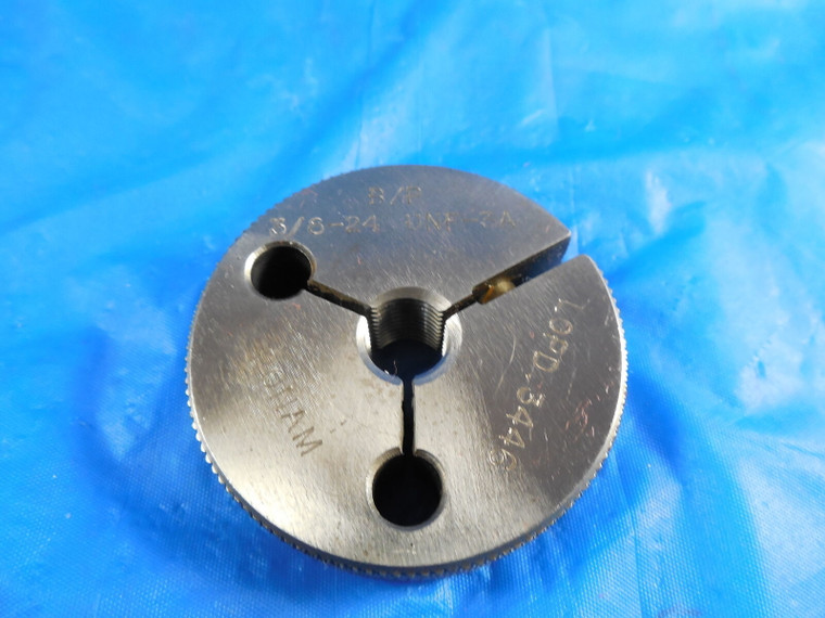3/8 24 UNF 3A BEFORE PLATE THREAD RING GAGE .375 NO GO ONLY P.D. = .3446 B.P.