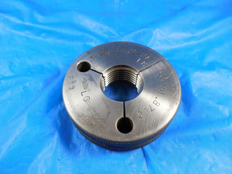 15/16 12 UN 2A LEFT HAND THREAD RING GAGE .9375 NO GO ONLY P.D. = .8760 L.H.