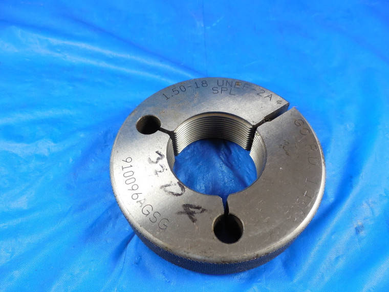 1 1/2 18 UNEF 2A SPECIAL THREAD RING GAGE 1.5 GO ONLY P.D. = 1.4602 SPL. NEF-2A