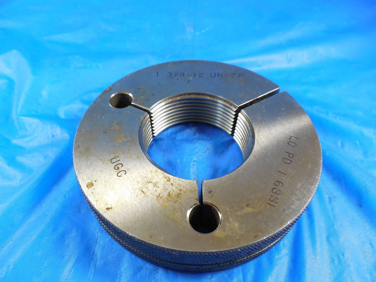 1 3/4 12 UN 2A THREAD RING GAGE 1.75 NO GO ONLY P.D. = 1.6881 N-2A INSPECTION