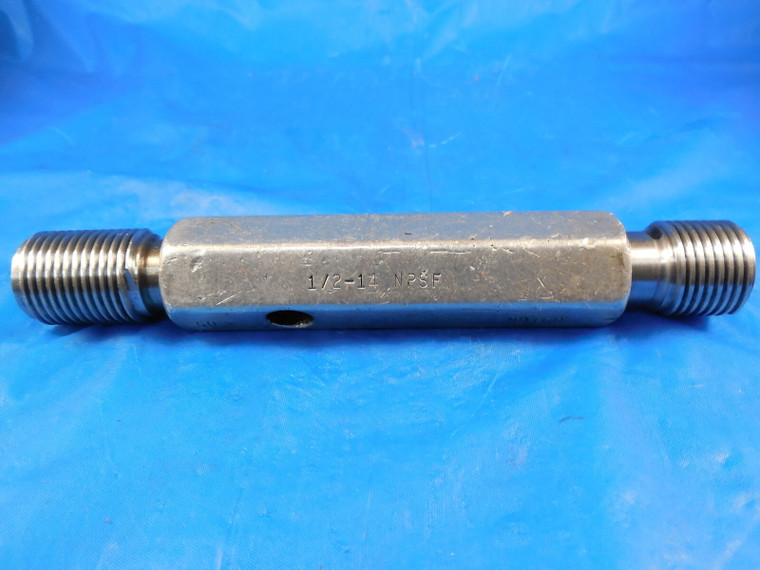 BUDGET 1/2 14 NPSF 2B THREAD PLUG GAGE .5 GO NO GO P.D.'S = .7700 & .7767 .50-14