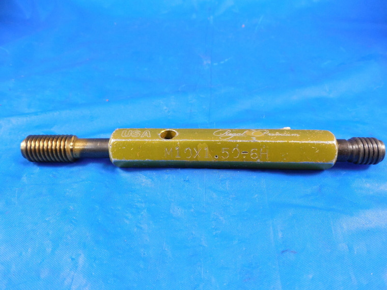 M10 X 1.50 6H METRIC TiN THREAD PLUG GAGE 10.0 1.5 GO NO GO PD'S = 9.026 & 9.206