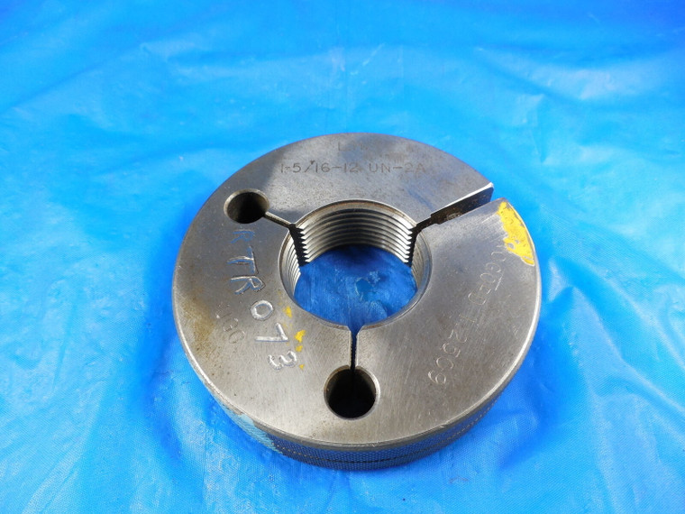 1 5/16 12 UN 2A LEFT HAND THREAD RING GAGE 1.3125 NO GO ONLY P.D. = 1.2509 L.H.