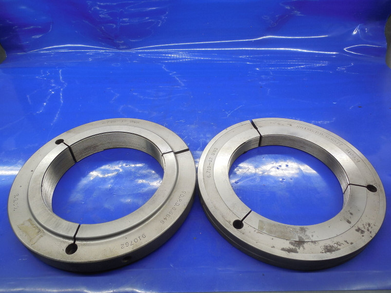 6.719 12 UNS THREAD RING GAGES  GO NO GO P.D.'S = 6.6646 & 6.6577 QUALITY TOOL