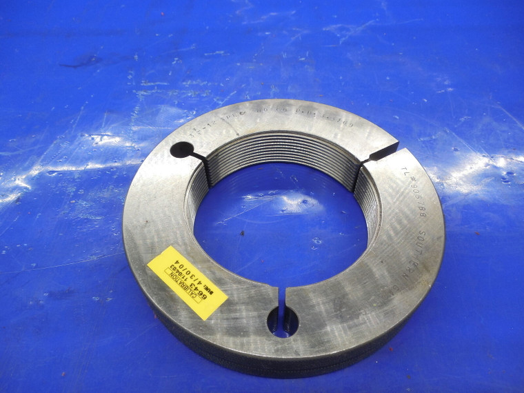 3 3/8 12 SPECIAL THREAD RING GAGE 3.375 NO GO ONLY P.D. = 3.3169 INSPECTION SPEC