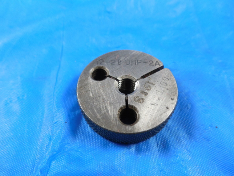12 28 UNF 2A THREAD RING GAGE #12 .216 GO ONLY P.D. = .1958 INSPECTION QUALITY