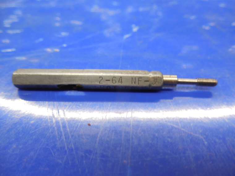 2 64 NF 3 THREAD PLUG GAGE #2 .086 GO ONLY P.D. = .0773 QUALITY INSPECTION TOOL