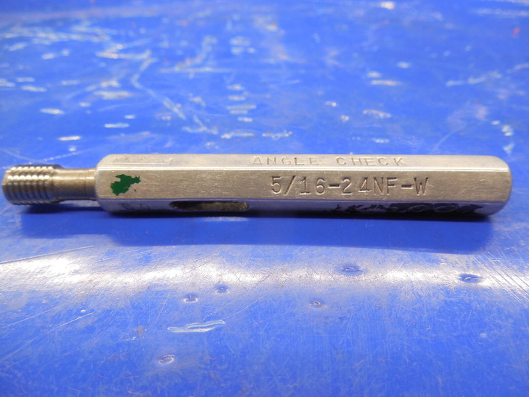 5/16 24 NF W ANGLE CHECK THREAD PLUG GAGE .3125 GO ONLY P.D. = .2854 INSPECTION