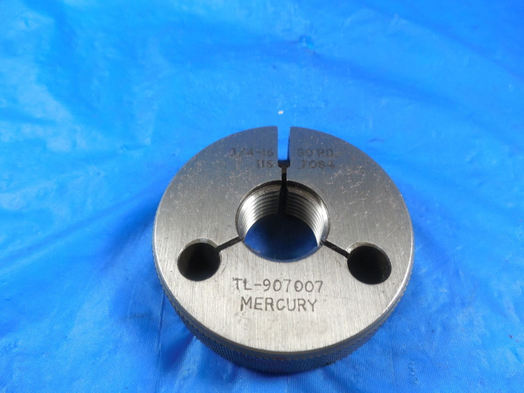 3/4 16 NS THREAD RING GAGE .75 GO ONLY P.D. = .7084 NICE QUALITY INSPECTION TOOL